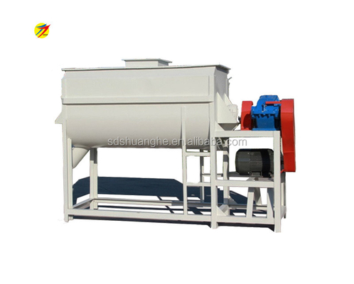 2021 Double Crane Feed Machinery Chicken Horizontal Feed Mixer Machine 2021 Horizontal Ribbon Mixer Animal Feed Mixer With Hammer Mill